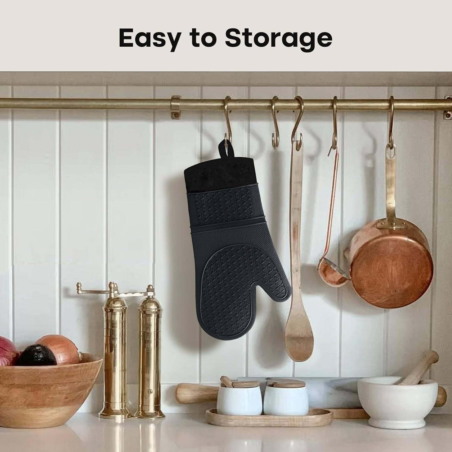 Premium Silicone Oven Mitts Heat-Resistant up to 500F