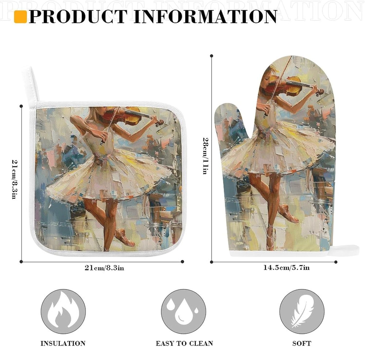 Secure Heat-Resistant Potholders Oven Mitts Set for Kitchen Use