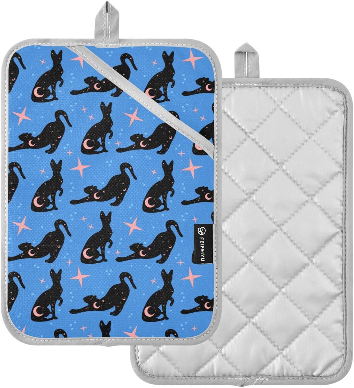 Halloween Black Cat Heat Resistant Pot Holder Set