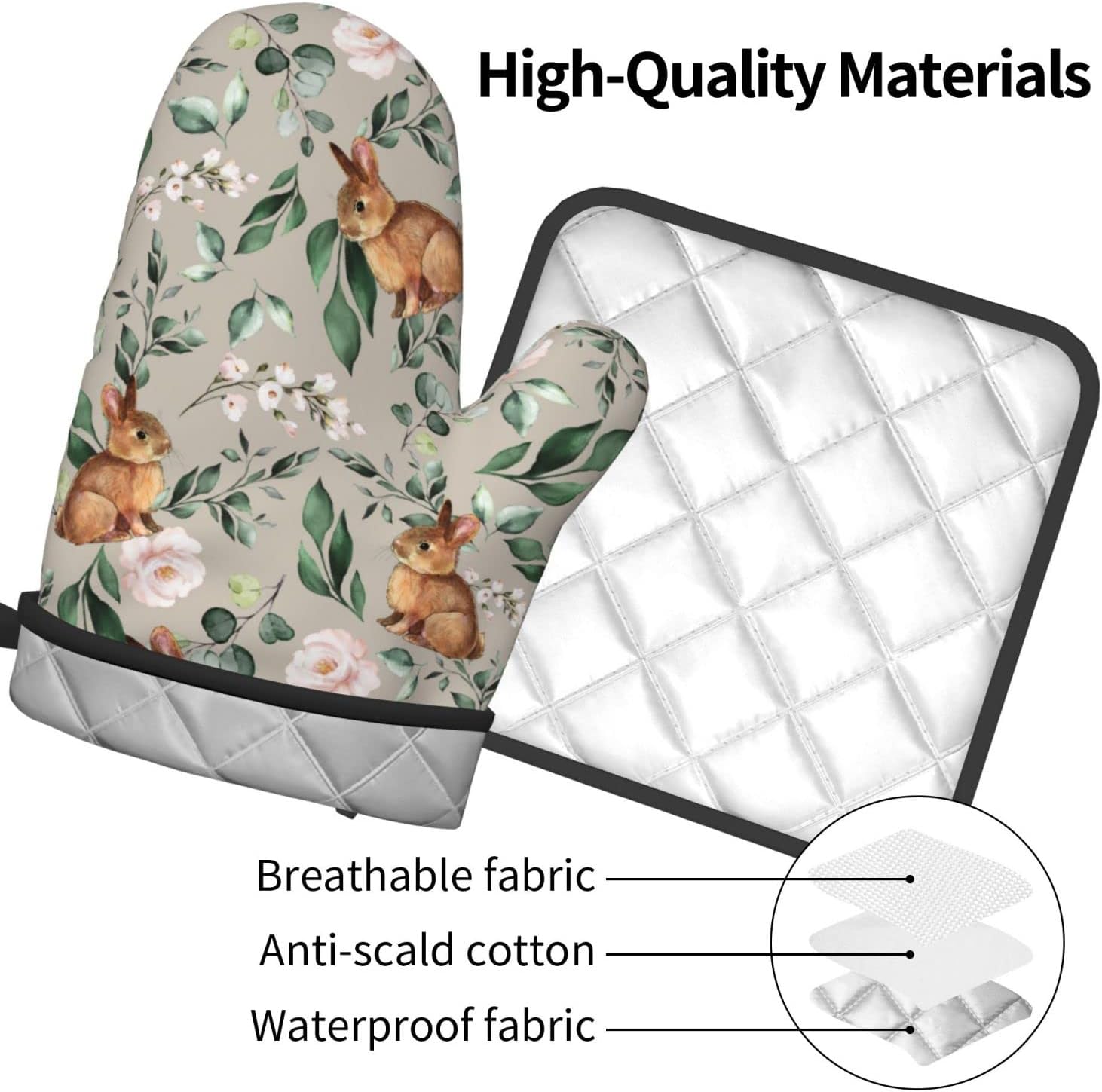 Cute Bunnies Heat Resistant Pot Holder