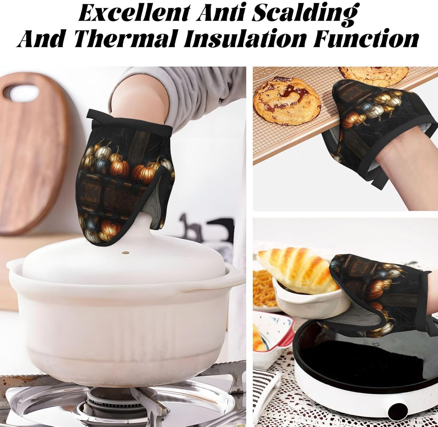 Cute Mini Silicone Oven Mitts - Heat Resistant Perfect for Cooking Baking