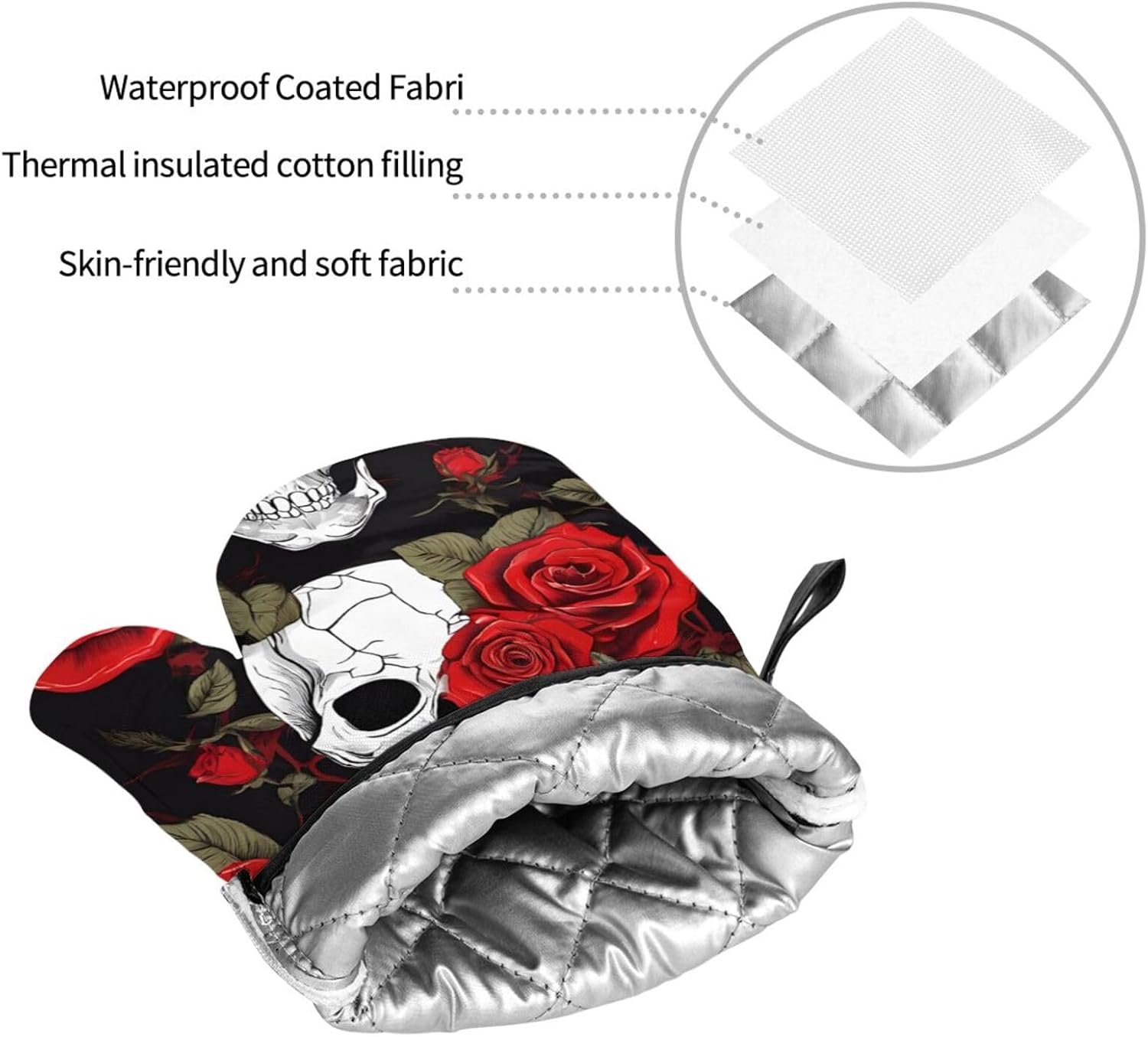 Heat Resistant Halloween Oven Mitts Set of 4 - Perfect for Cooking Baking