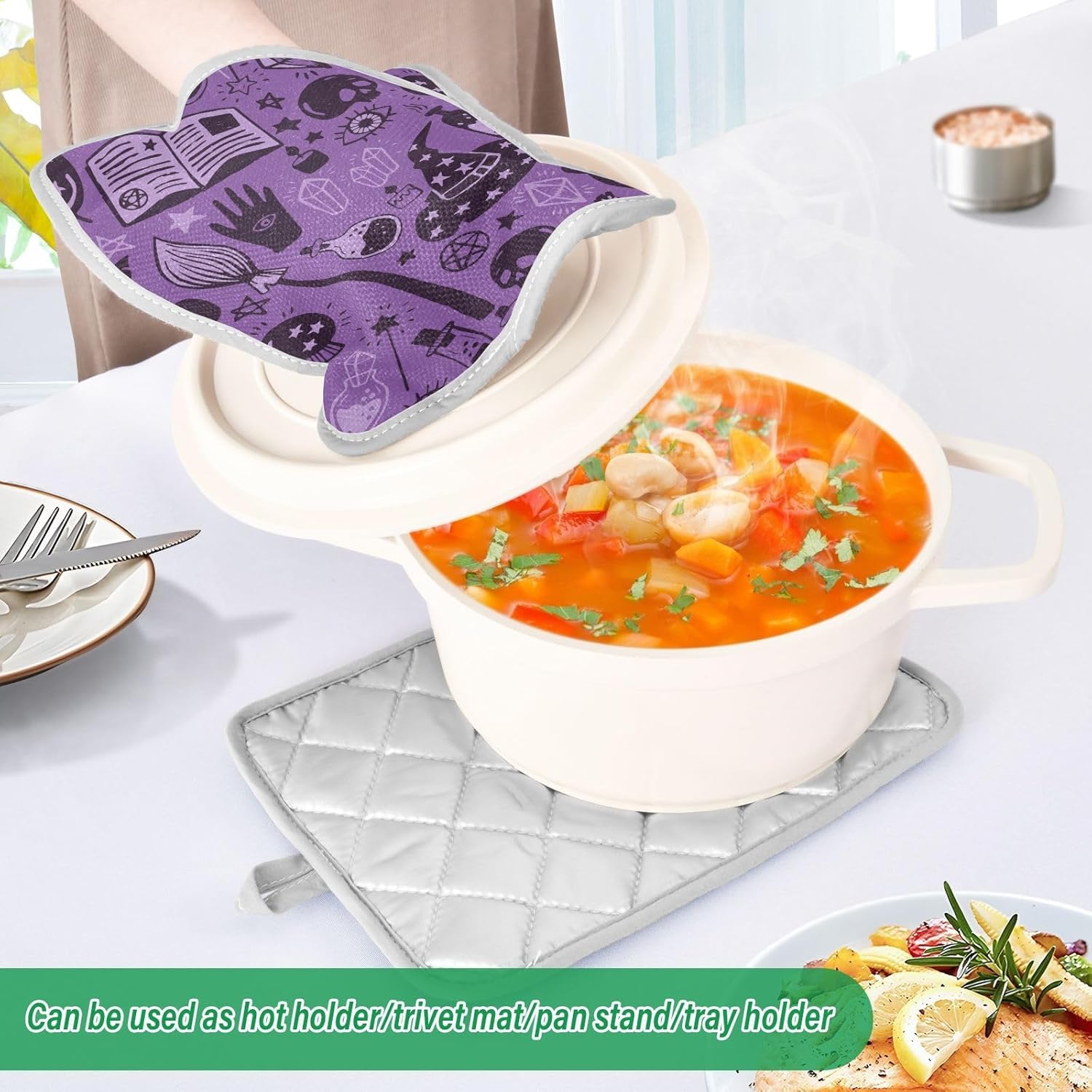 Halloween Witch Hat Potholders Set