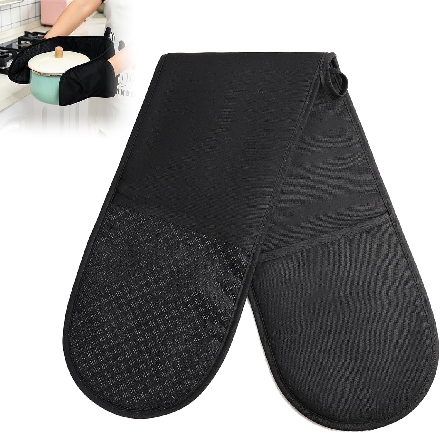 Thick Heat-Resistant Oven Mitt with Non-Slip