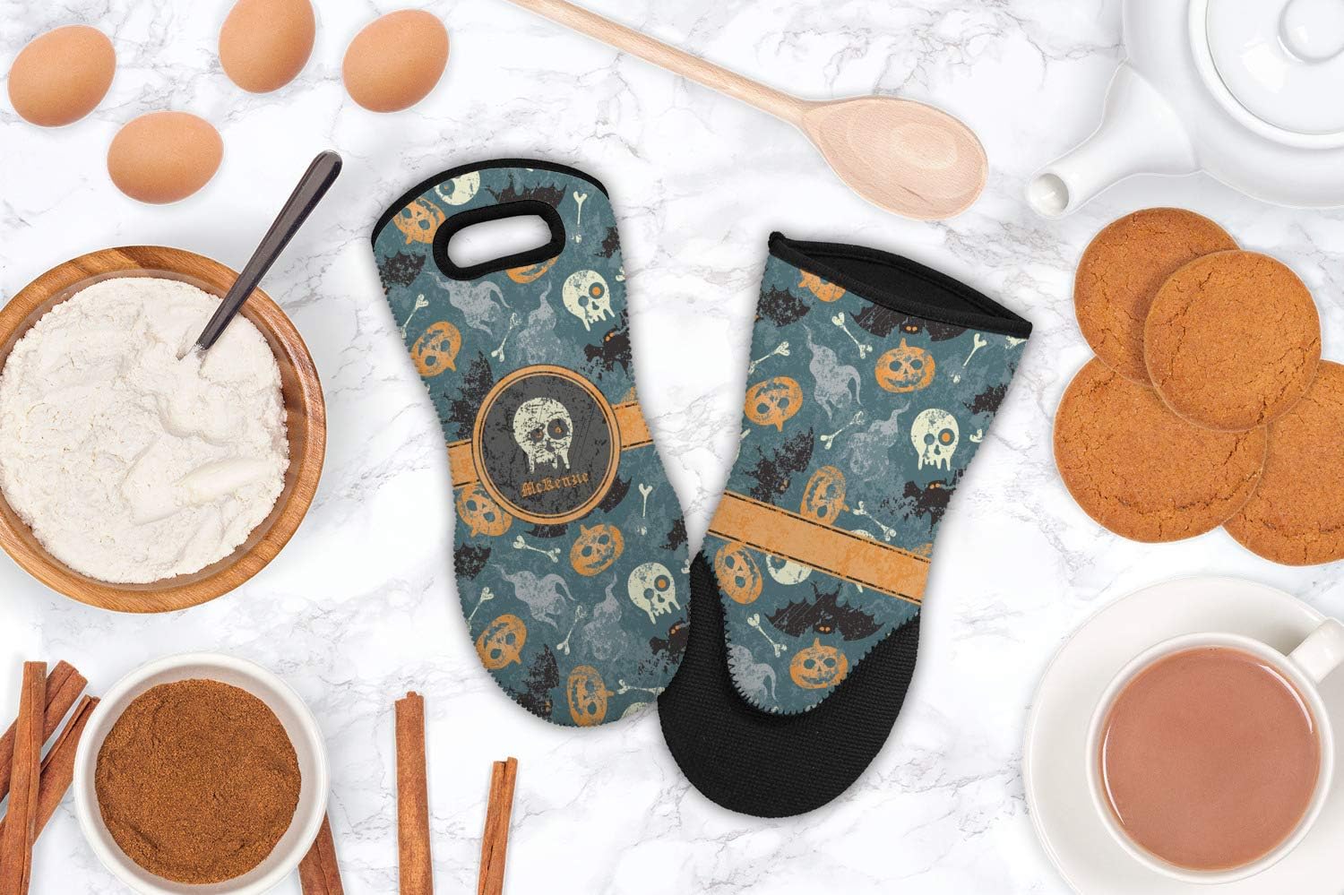 YouCustomizeIt Personalized Halloween Neoprene Oven Mitt Single with Name or Text