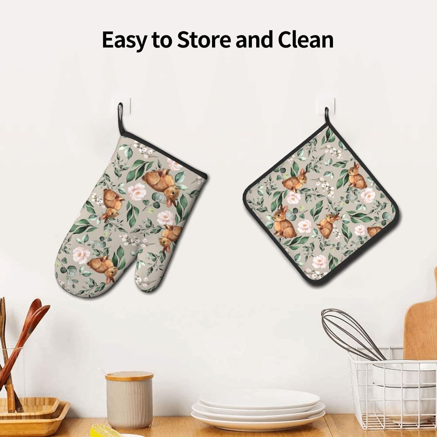 Cute Bunnies Heat Resistant Pot Holder