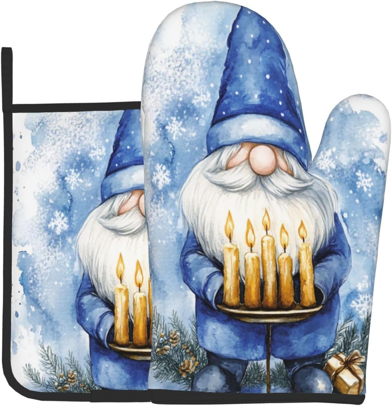 Gjieliness Hanukkah Gnome Oven Mitts Set