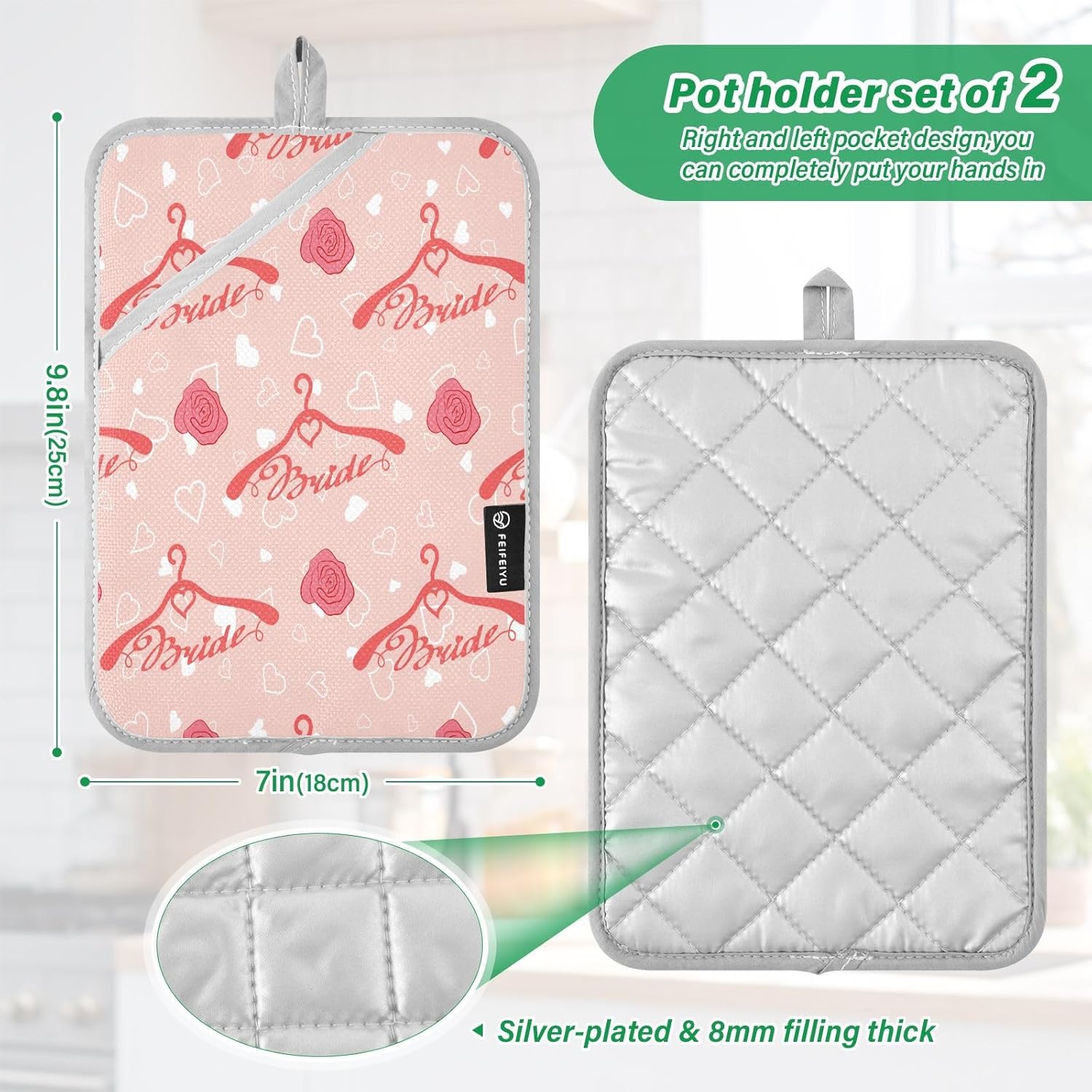 2-Pack Heat Resistant Potholders