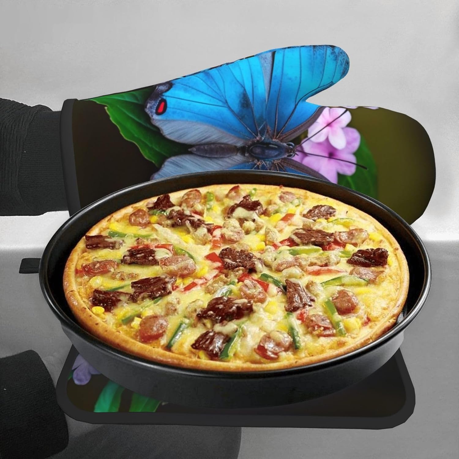 Beautiful Butterfly Oven Mitts