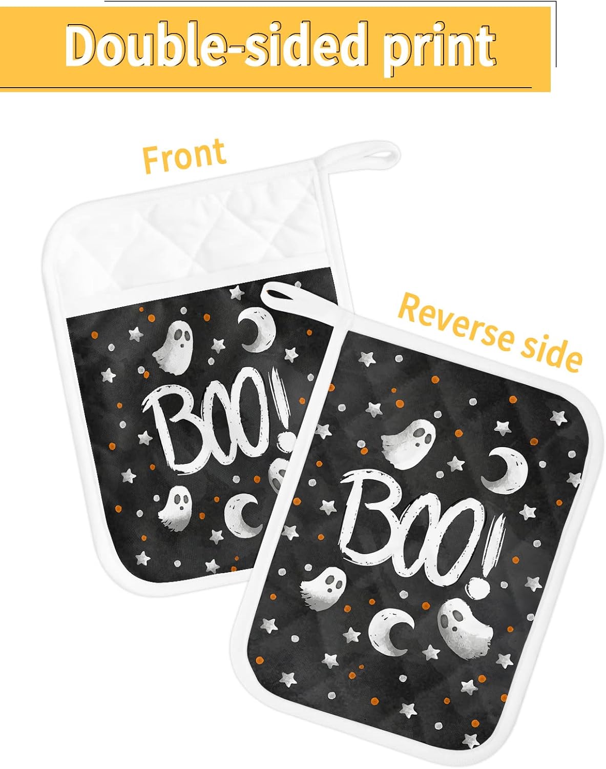 Hilarious Halloween Pot Holders Set of 5 Spooky Home Kitchen Accessories