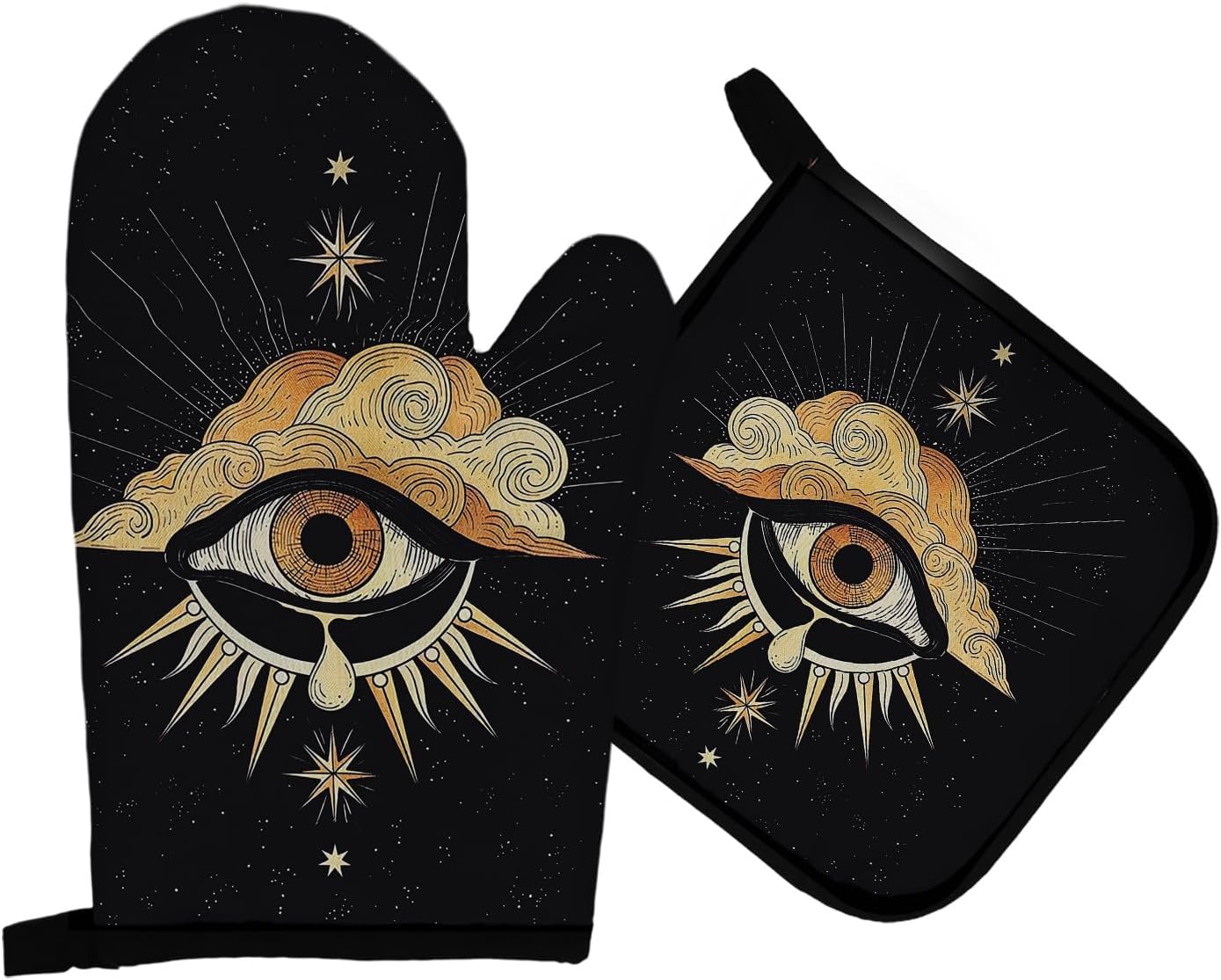 Mingnei Tarot Evil Eye Oven Mitts and Potholder Set