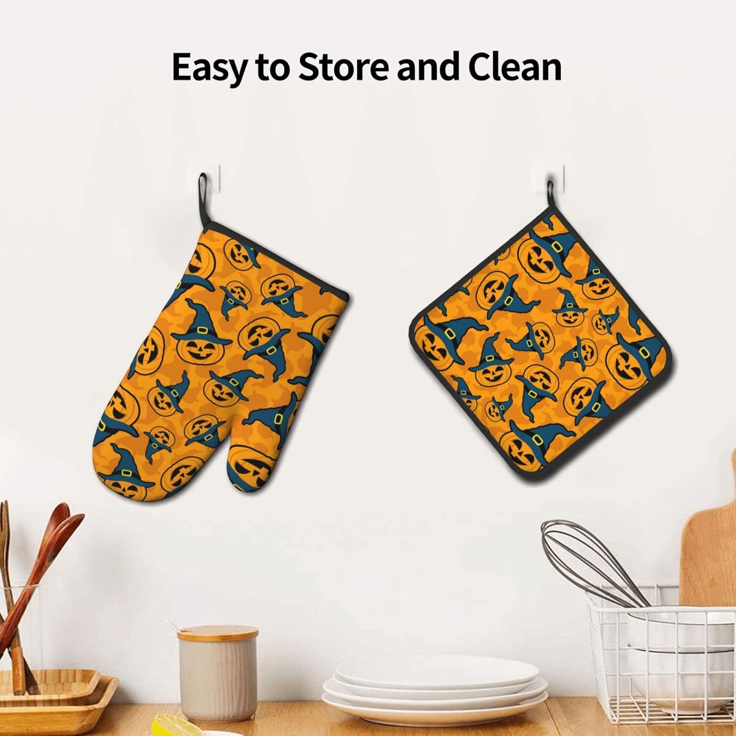 Halloween Heat-Resistant pumpkin Pot Holders Oven Mitts