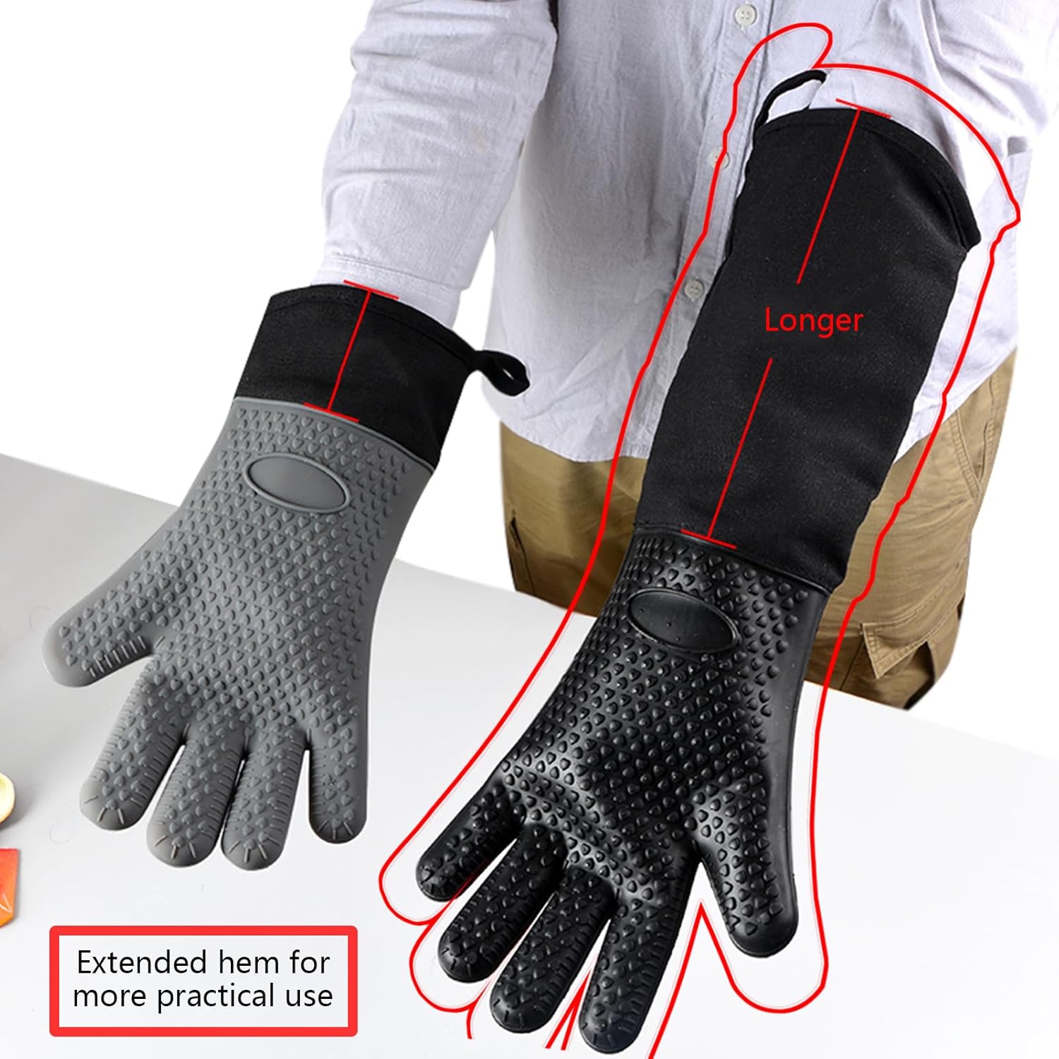 Long Oven Mitts