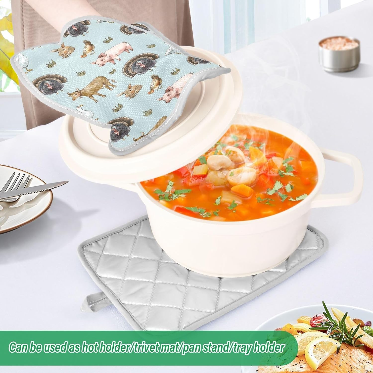 Potholder Set for Baking Heat-Resistant with Durable Design