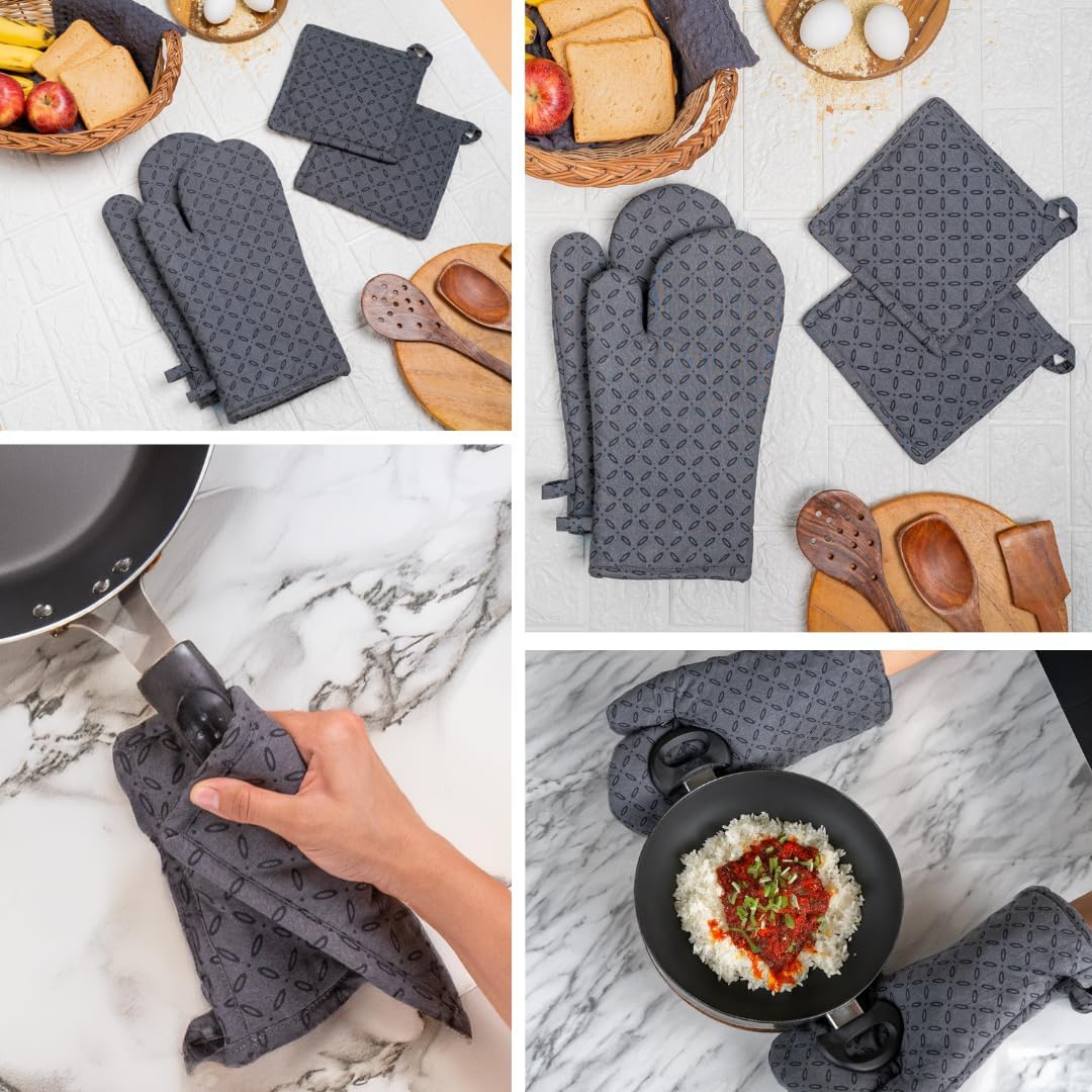 Safe Oven Mitts and Cleaning Essentials