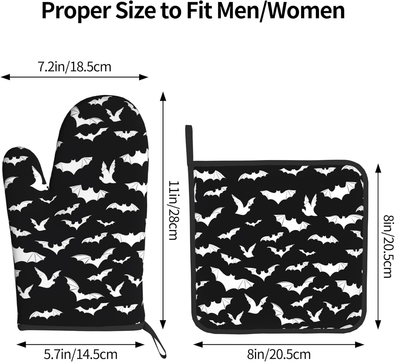 Oven Mitt Pot Holder Set for BBQ Cooking