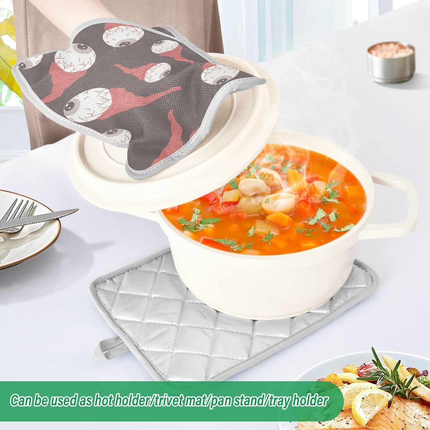 Halloween 2-Piece Pot Holder Set with Pockets