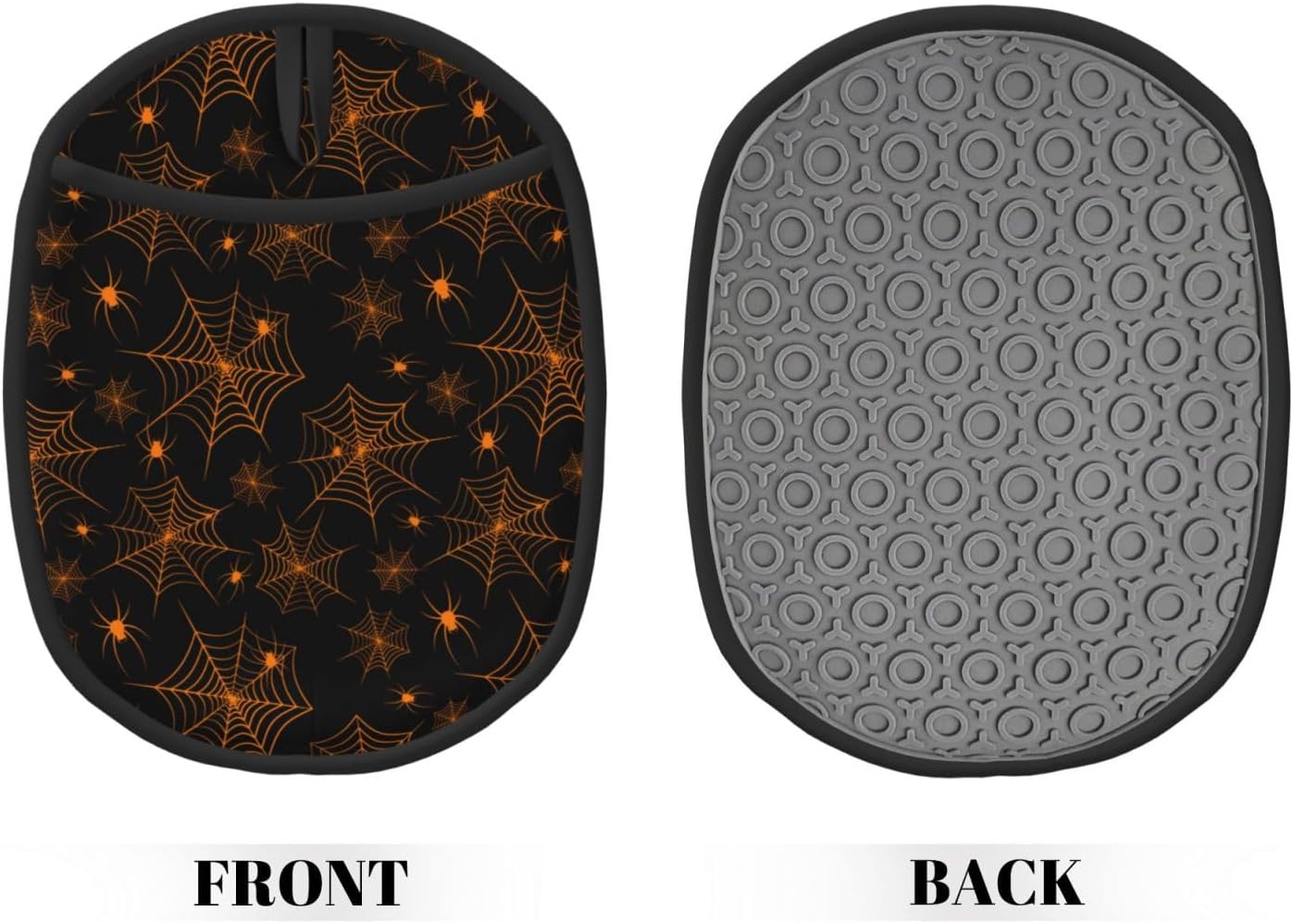 2PCS Halloween Spiderweb Silicone Pot Holder Set