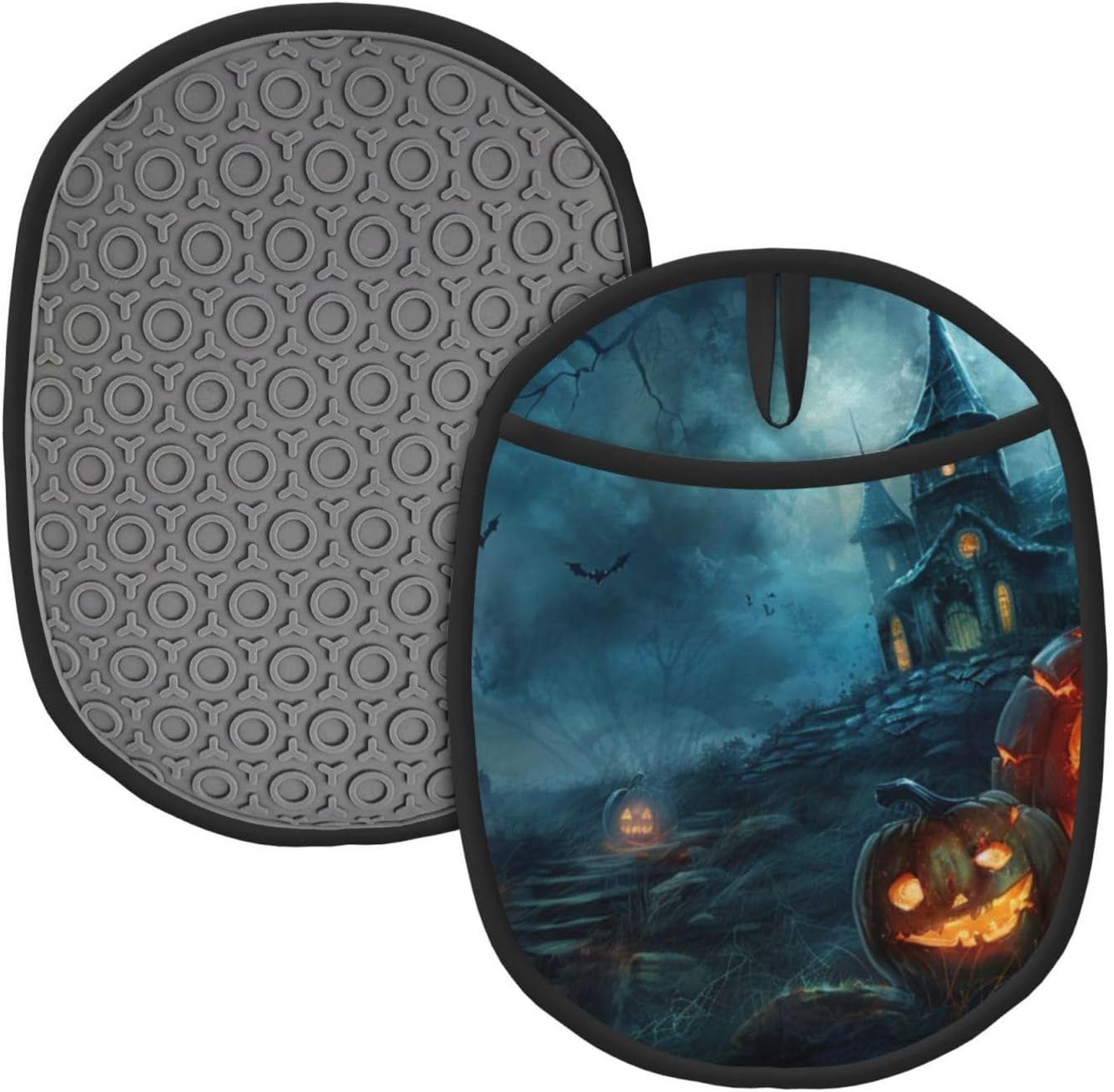 Thick and Soft Silicone Oven Mitt and Potholder Set