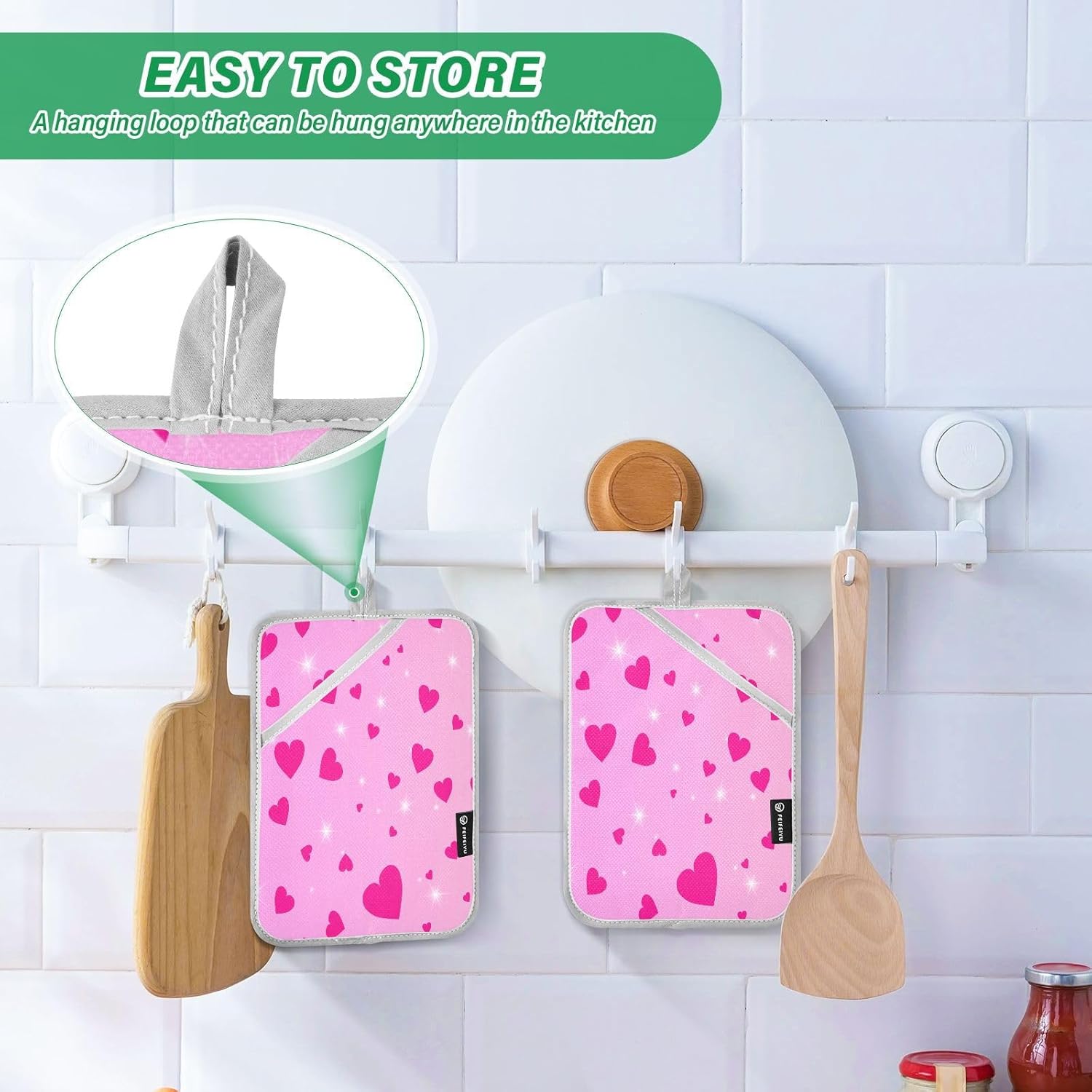 Preciosa Pink Heart Oven Mitt 2-Pack