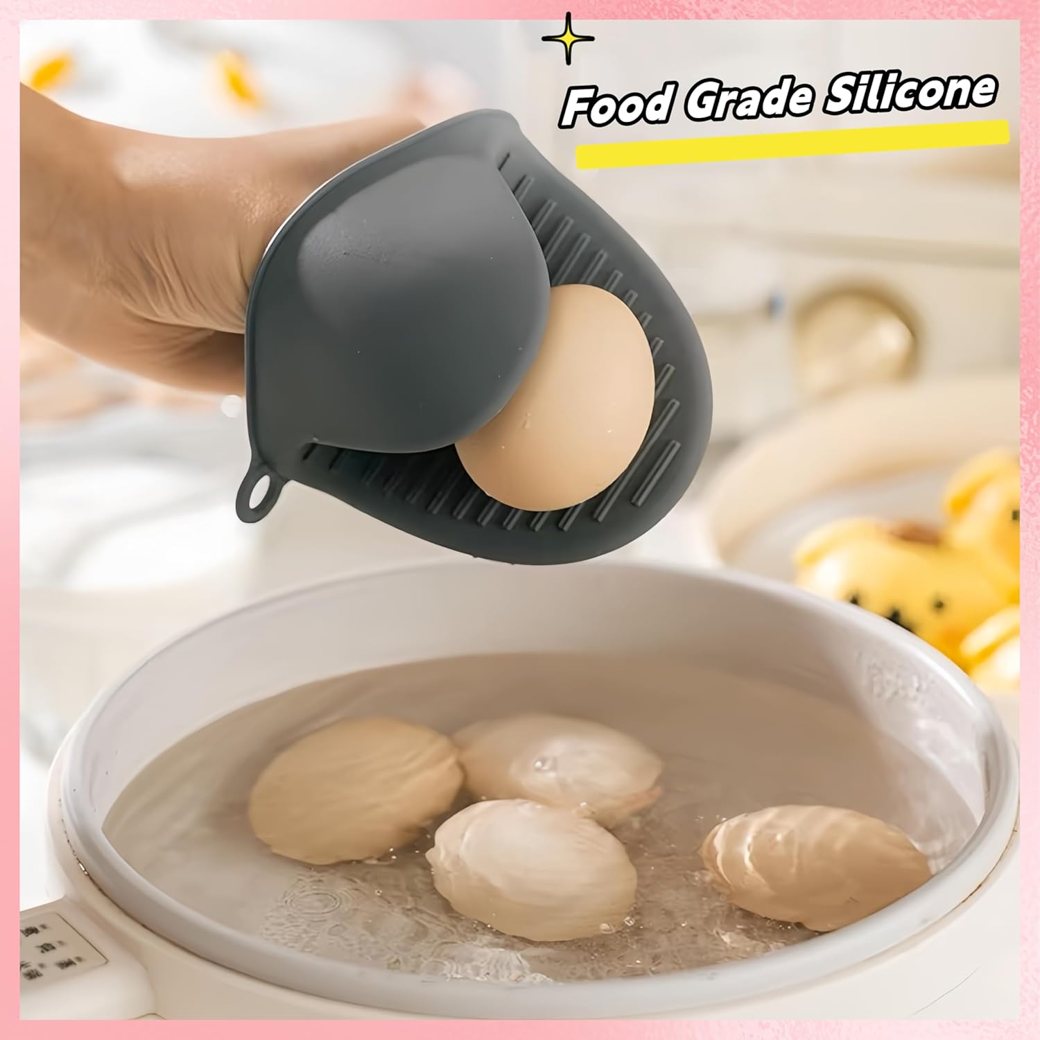 PEIQICHU Mini Silicone Oven Mitts 3 Pairs