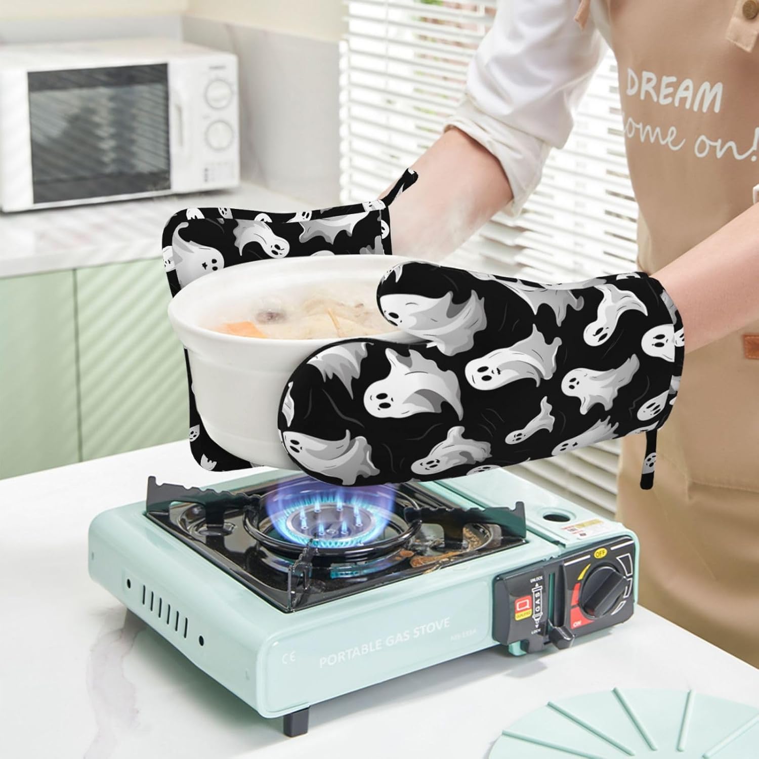 Halloween Silicone Oven Mitts Set
