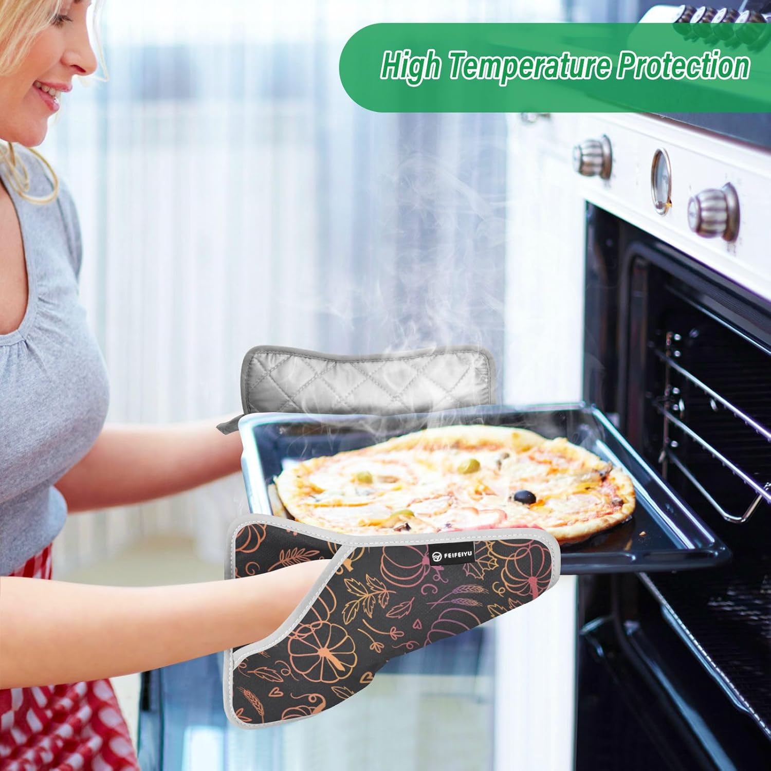 Large Heat-Resistant Pot Holders Halloween-Manner