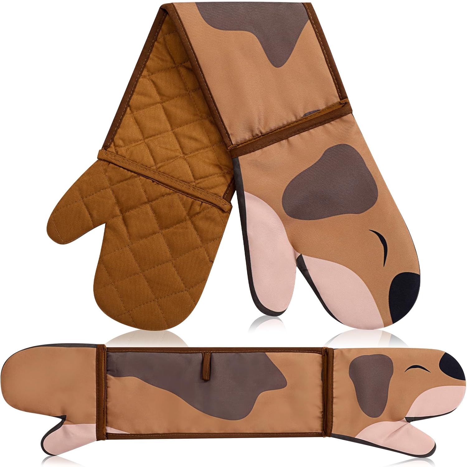 Double Oven Mitts Heat-Resistant for Dog Lovers