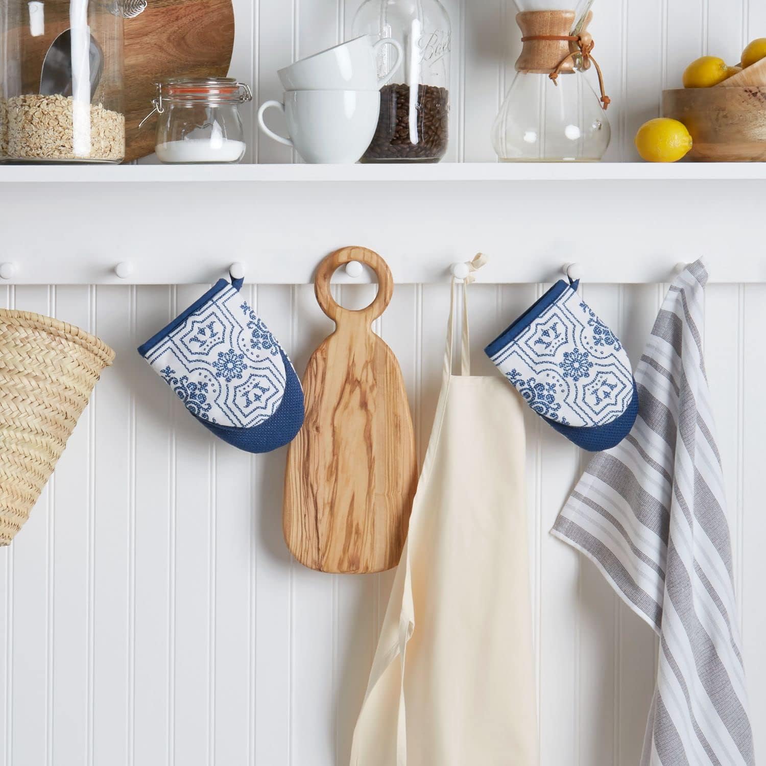 Martha Stewart Mini Oven Mitt 2-Pack Set Navy Blue