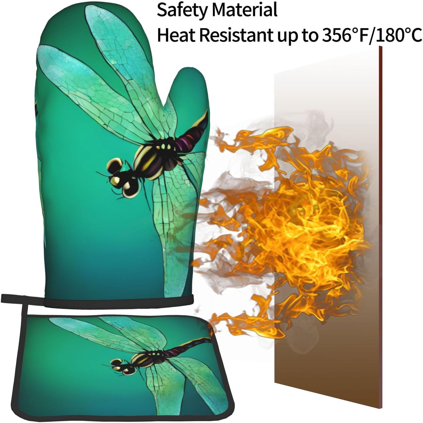 Perfect for Cooking Baking - Heat-Resistant Oven Mitt Set