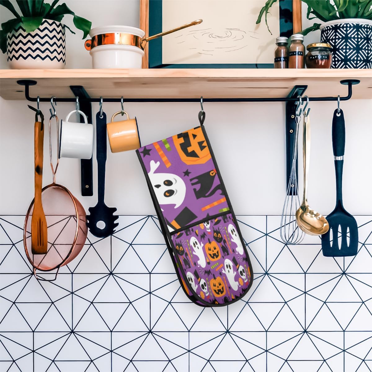 Funny Halloween Oven Gloves for Baking BBQ