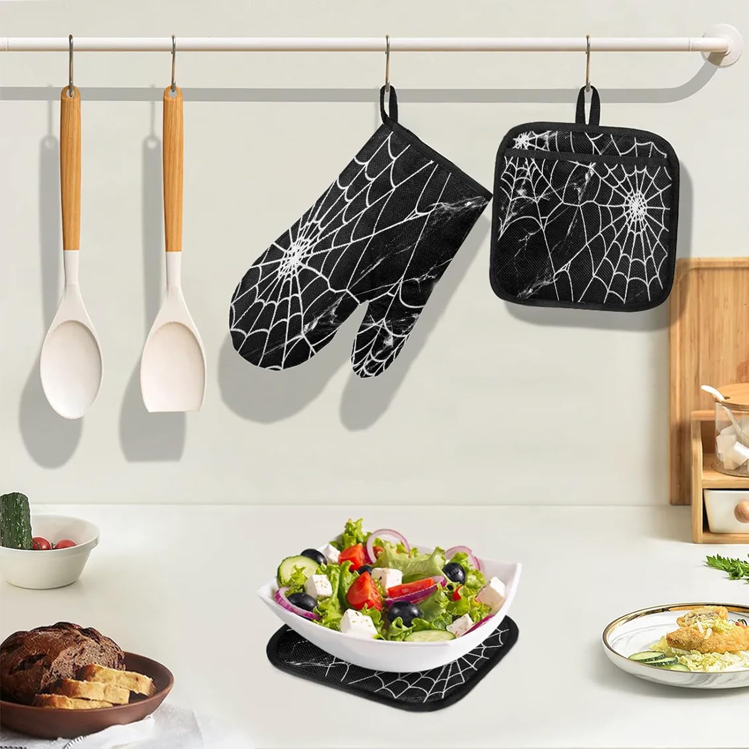 TropicalLife 4Pc Oven Mitts and Pot Holders Set