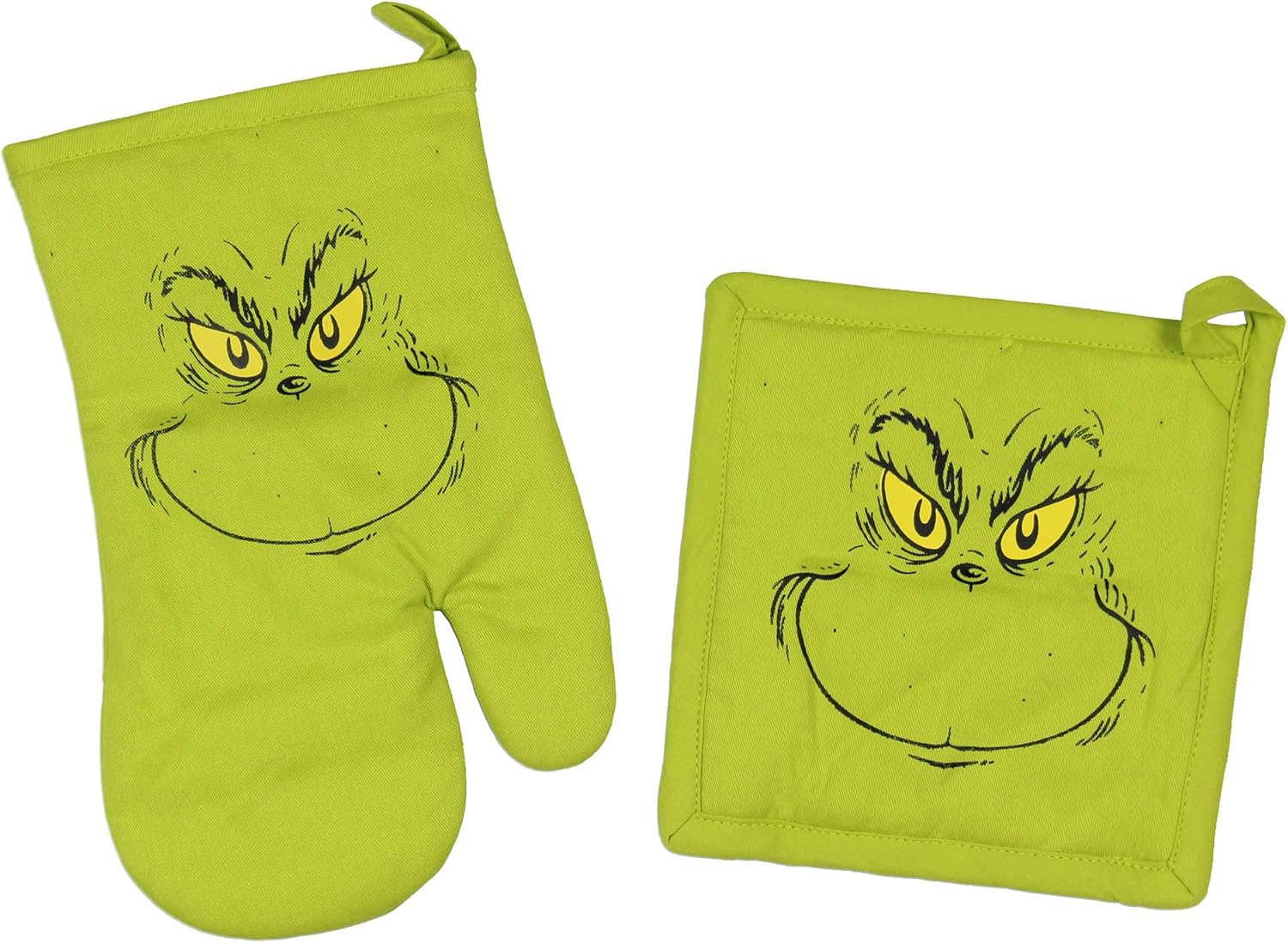 Grinch Oven Mitt and Pot Holder Set