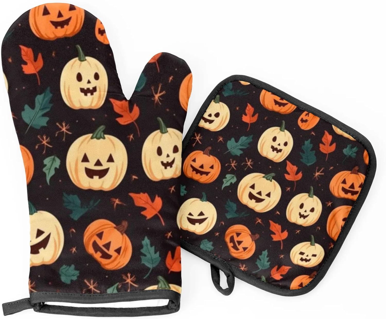 Cute Pumpkins Halloween Oven Mitts Potholders
