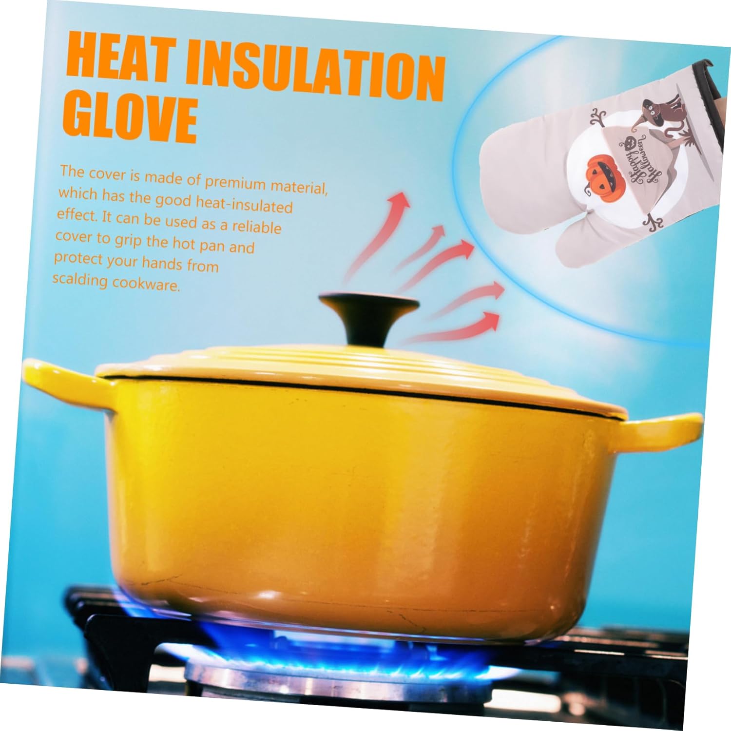VINTORKY Halloween Oven Mitts Set