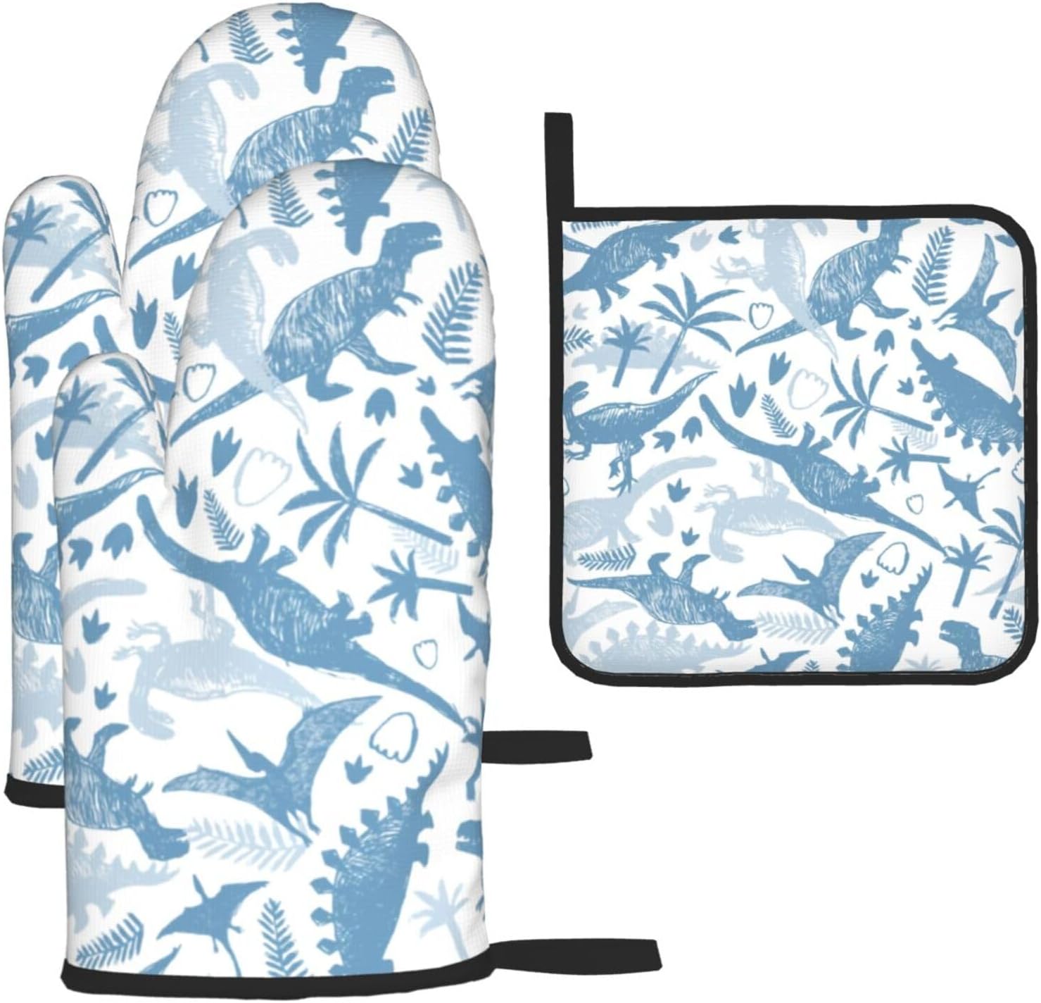 Dinosaur Oven Mitt Set with Pot Holders