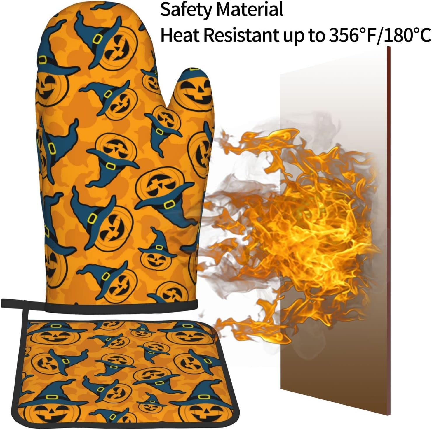 Halloween Heat-Resistant pumpkin Pot Holders Oven Mitts