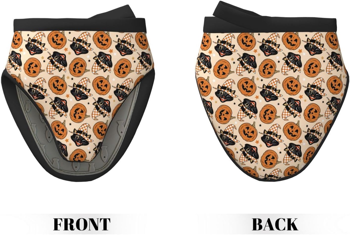 Mini Silicone Oven Mitts - Cat Pumpkin Halloween Gloves