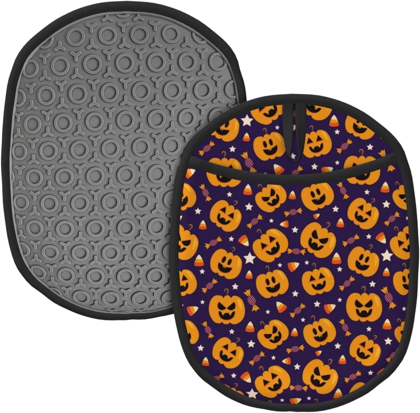 Premium Silicone Pot Holders for Halloween - Heat-Resistant with Loop