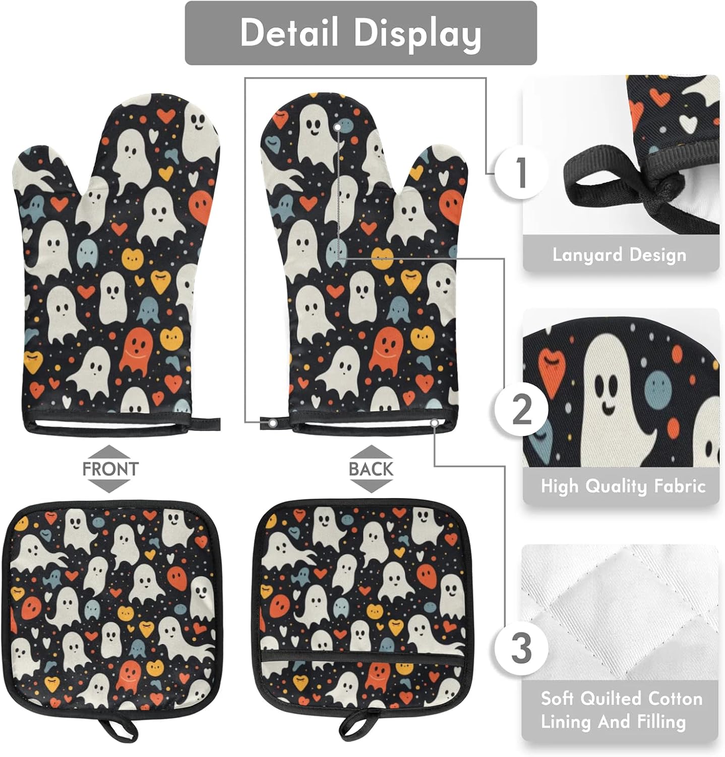 Halloween Party Ghost Oven Mitts