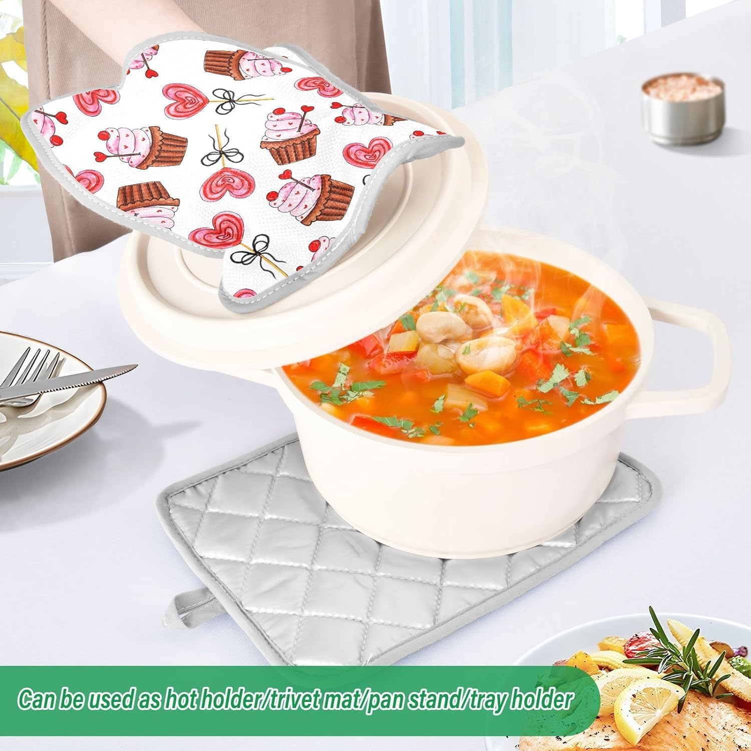 Heat-Resistant Potholders Oven Mitts for Daily Use