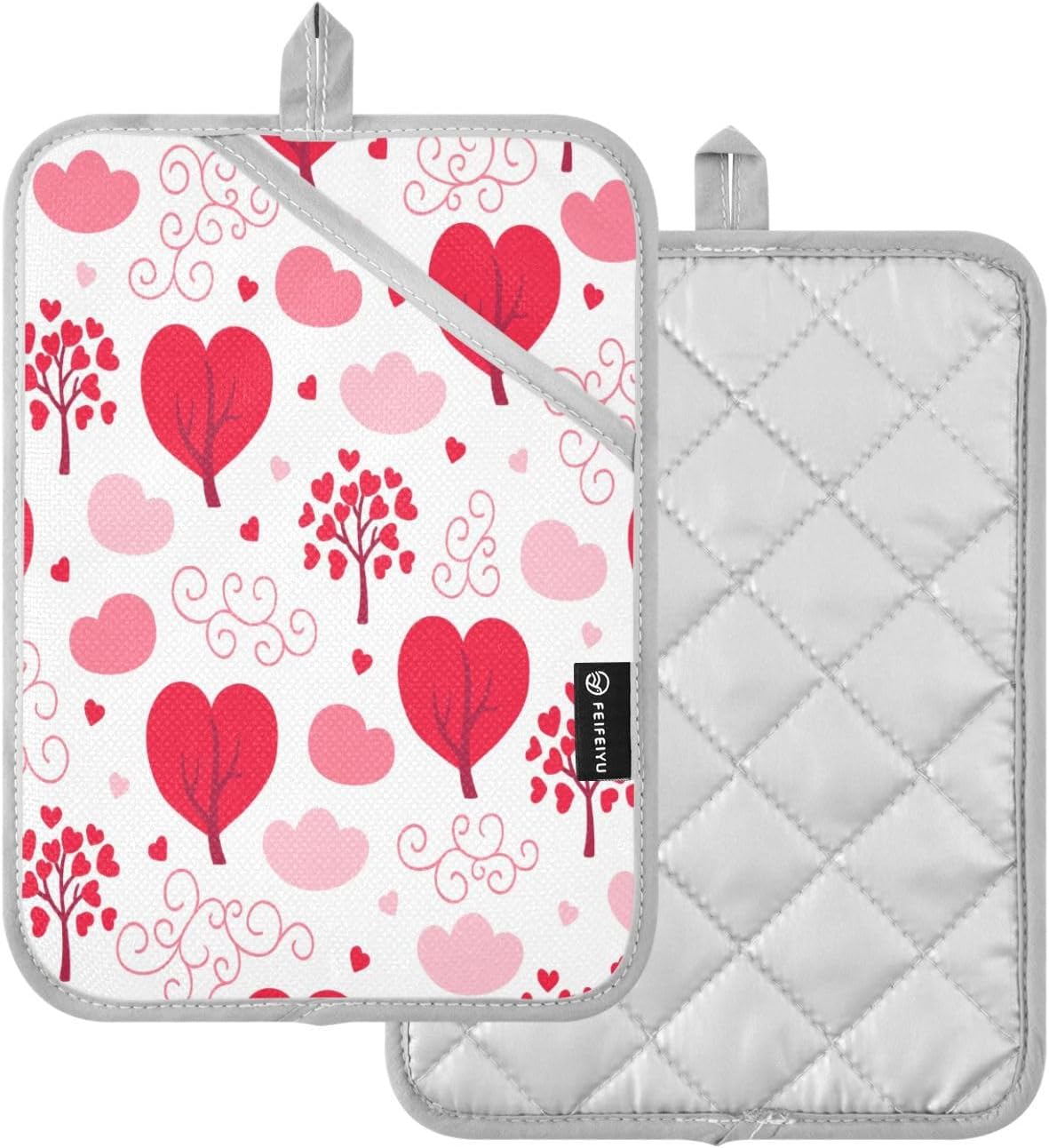 KCldeci Valentine Seamless Pot Holder Set