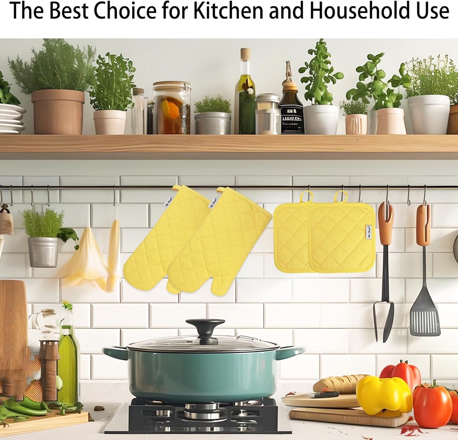 Win Change 6 Piece Oven Mitts and Pot Holders Set