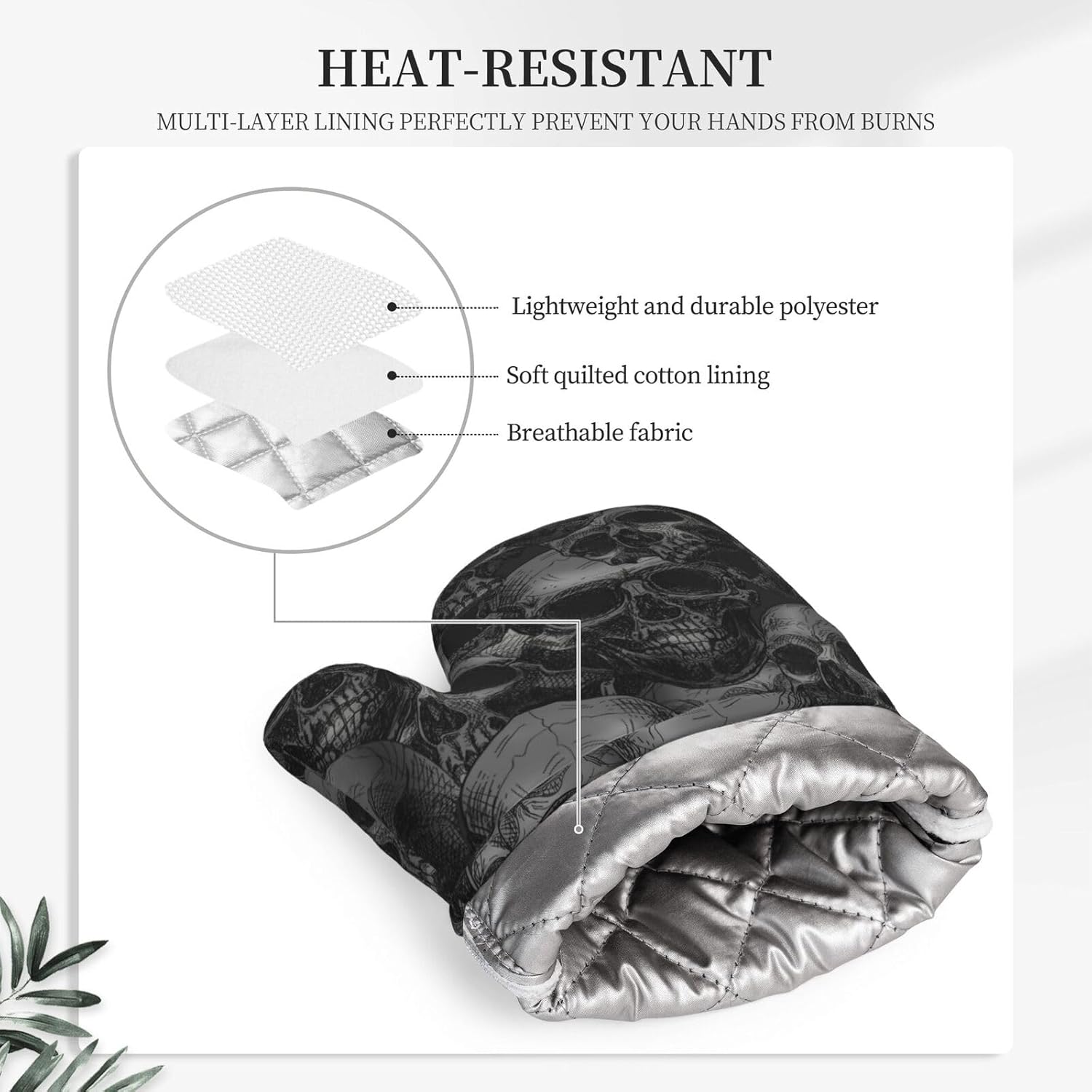 Premium Halloween Horror Oven Mitts for Safe Cooking