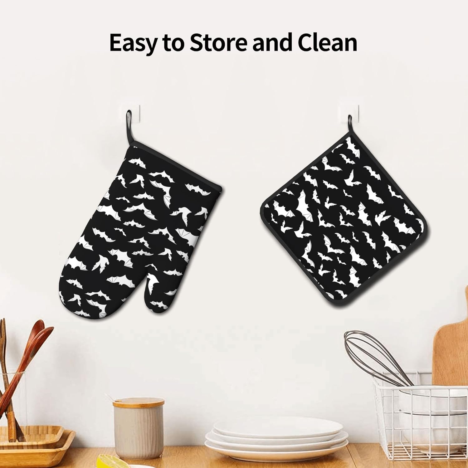 Oven Mitt Pot Holder Set for BBQ Cooking