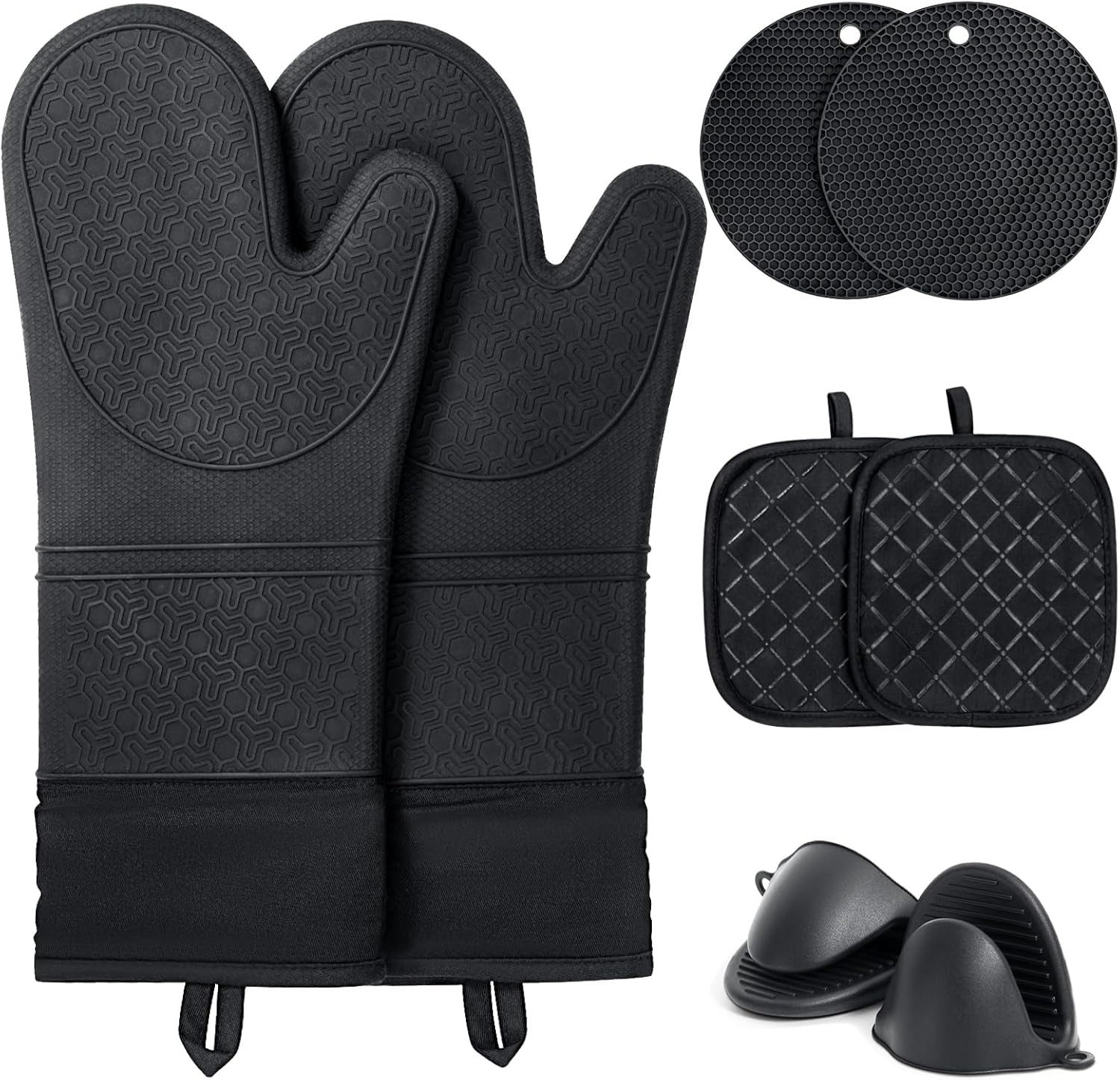 Premium Oven Mitts Pot Holders Set for Heat-Resistant Cooking