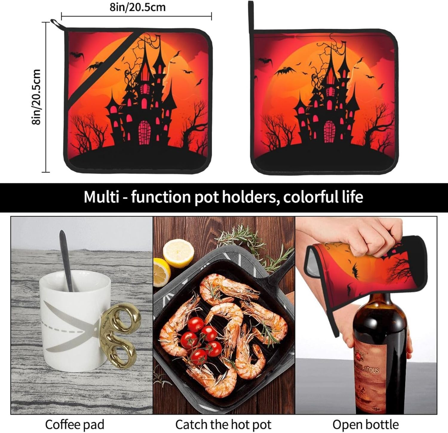 Chic 2-Piece Set of Comfortable andVersatile Potholders