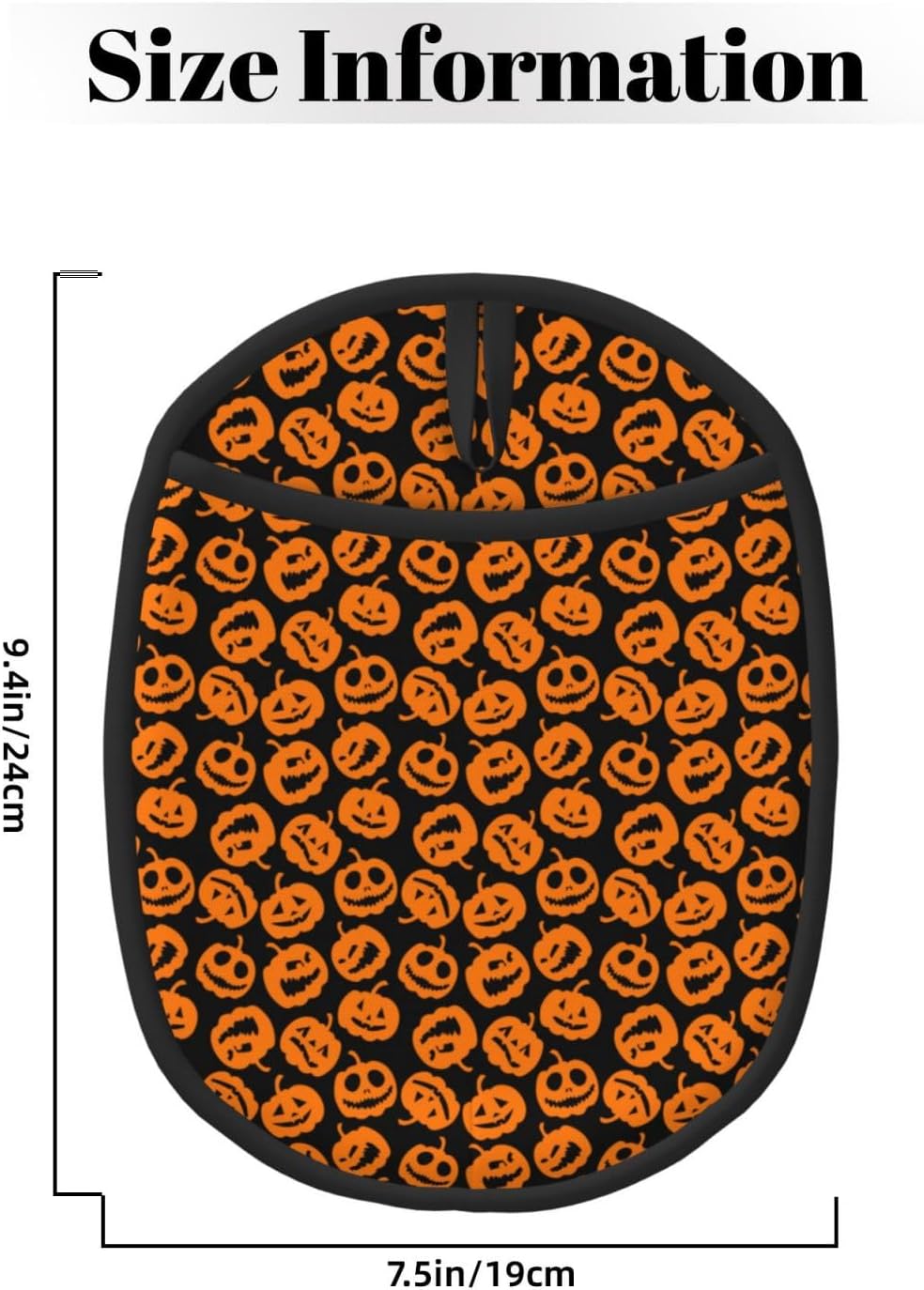 Two-Pack Halloween Silicone Potholders Heat-Resistant Non-Slip Pumpkins Flash