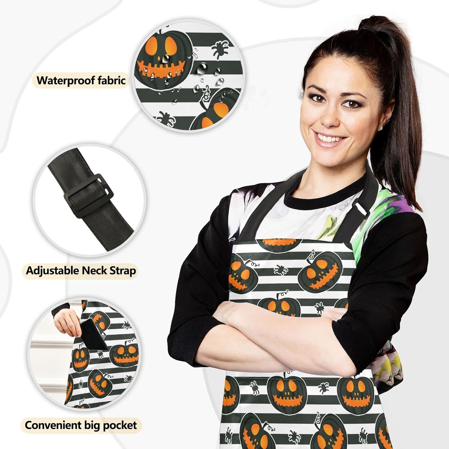 Perfect Halloween Oven Mitts Apron Set for Baking Cooking