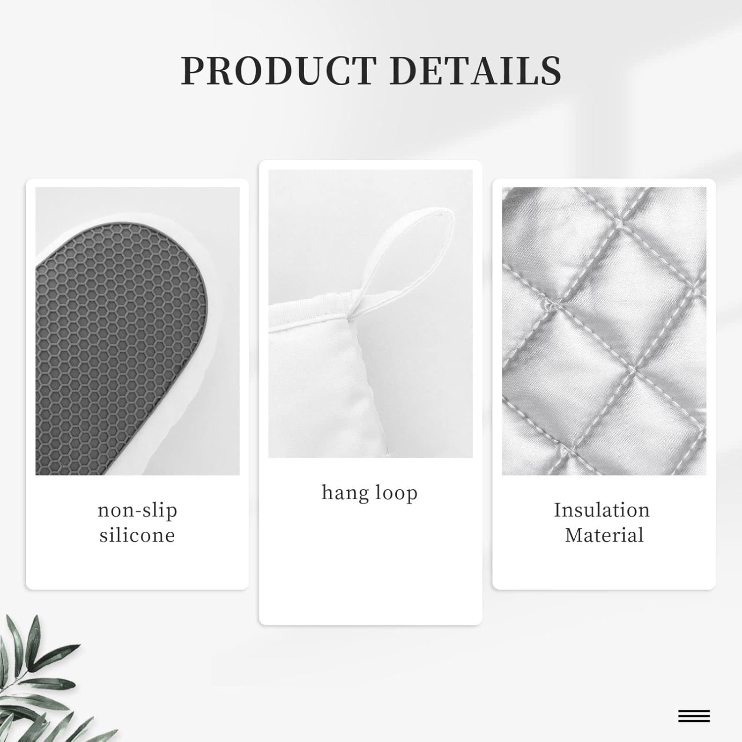Oven Mitt Potholder Set - Denim Design Heat Resistant waterproof